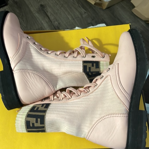 Fendi Pink Mid Calf Boots - Picture 4 of 5